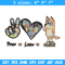 Bluey Peace Love bandit Embroidery design, Bluey cartoon Embroidery, cartoon design, Embroidery File, Instant download.jpg