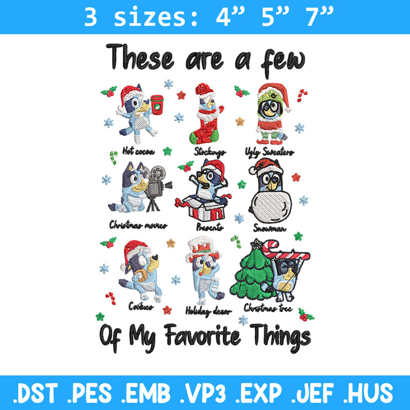 Bluey sticker Embroidery Design, Bluey Embroidery, Embroidery File, Chrismas Embroidery, Anime shirt, Digital download.jpg