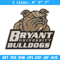 Bryant Bulldogs mascot embroidery design, NEC embroidery,Sport embroidery, logo sport embroidery, Embroidery design.jpg
