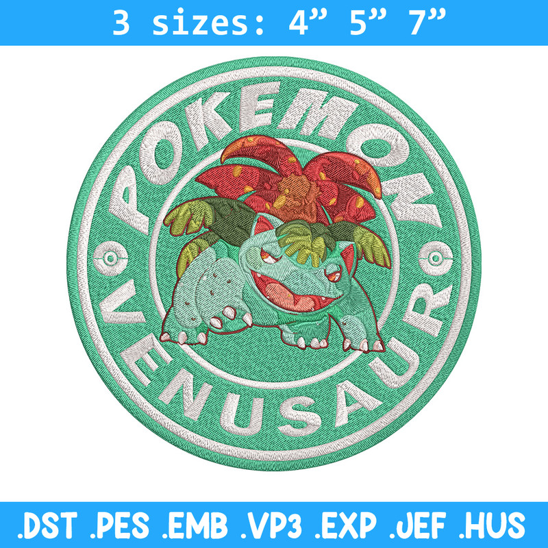 Bulbasaur poster Embroidery Design, Pokemon Embroidery, Embroidery File, Anime Embroidery, Anime shirt, Digital download.jpg