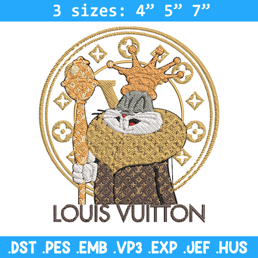 Bunny cartoon lv Embroidery Design, Lv Embroidery, Embroidery File, Brand Embroidery, Logo shirt, Digital download.jpg