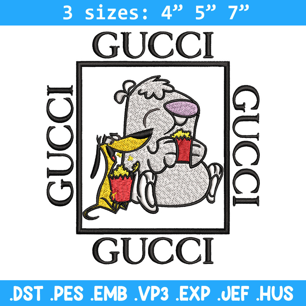 Cartoon Gucci Embroidery design, Cartoon Gucci Embroidery, cartoon design, Embroidery File, Gucci logo, Instant download.jpg