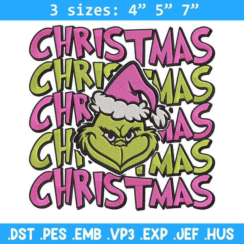 Chrismas Grinch Embroidery Design, Grinch Embroidery, Embroidery File, Chrismas Embroidery, Anime shirt,Digital download.jpg