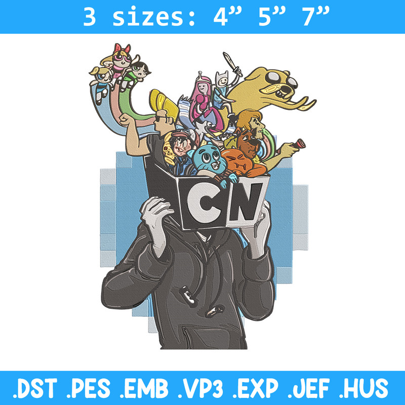 CN character Embroidery Design, CN cartoon Embroidery, Embroidery File, Anime Embroidery, Anime shirt, Digital download.jpg