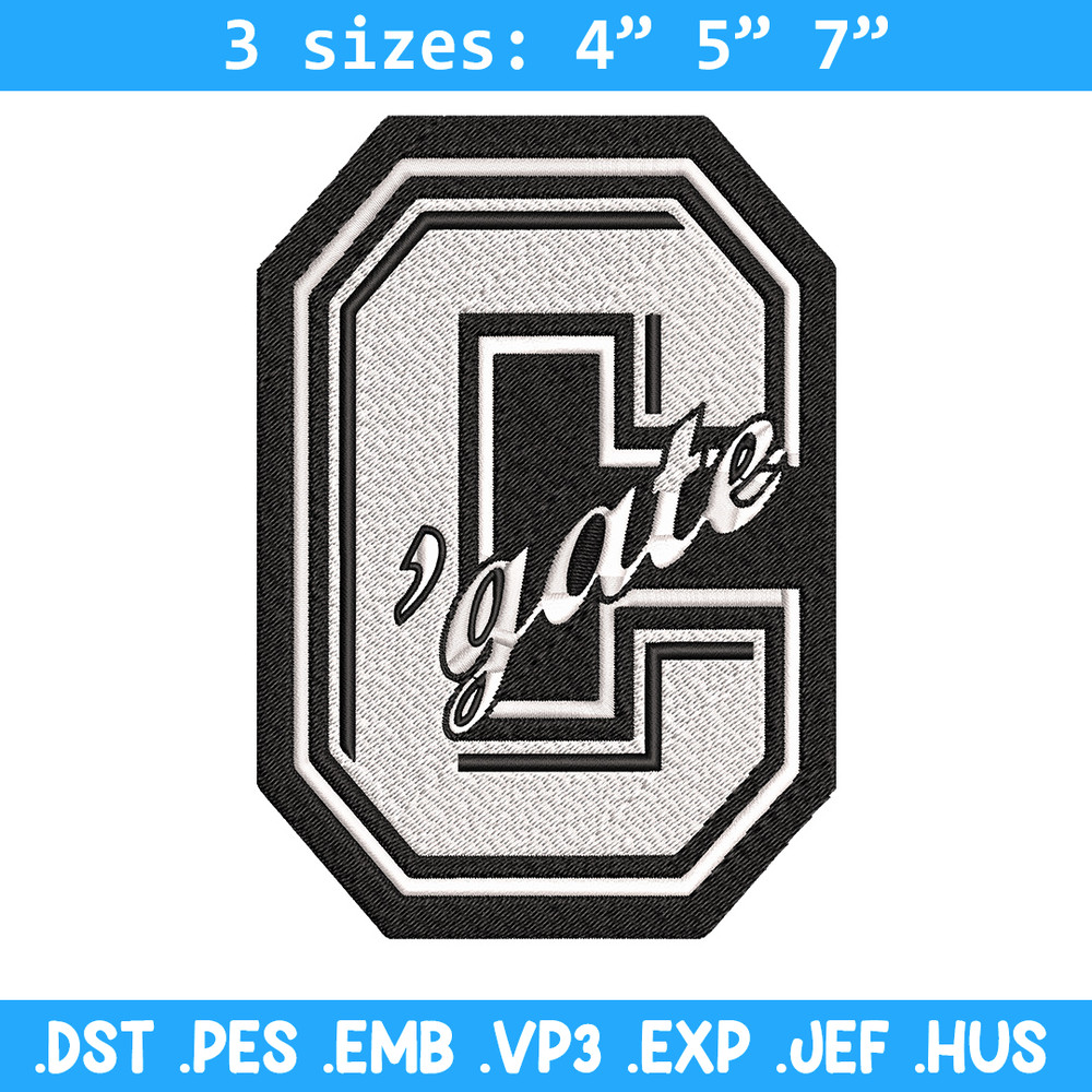 Colgate University logo embroidery design, NCAA embroidery, Embroidery design, Logo sport embroidery, Sport embroidery.jpg