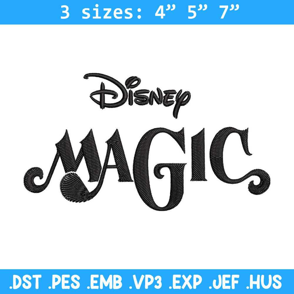 Disney Magic Embroidery Design, Disney logo Embroidery, Embroidery File, Embroidery design, Digital download..jpg