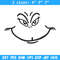 Grinch smile embroidery design,Grinch embroidery, Chrismas design, Embroidery shirt, Embroidery file, Digital download..jpg