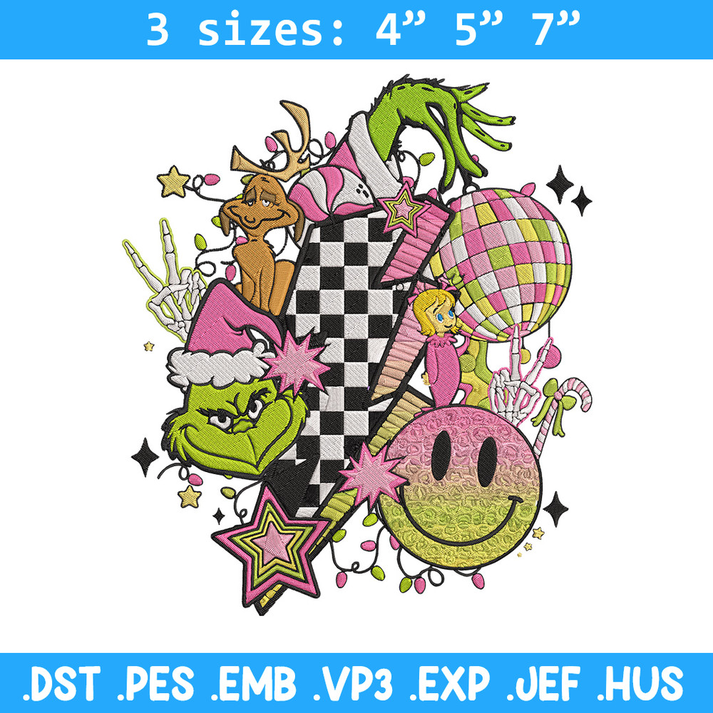 Grinch x smile icon Embroidery Design,Grinch Embroidery,Embroidery File,Chrismas Embroidery,Anime shirt,Digital download.jpg