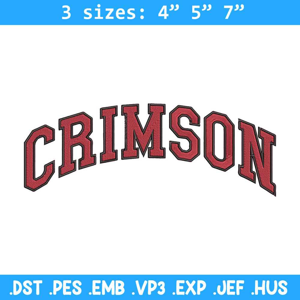 Harvard Crimson logo embroidery design, NCAA embroidery, Sport embroidery, logo sport embroidery, Embroidery design.jpg