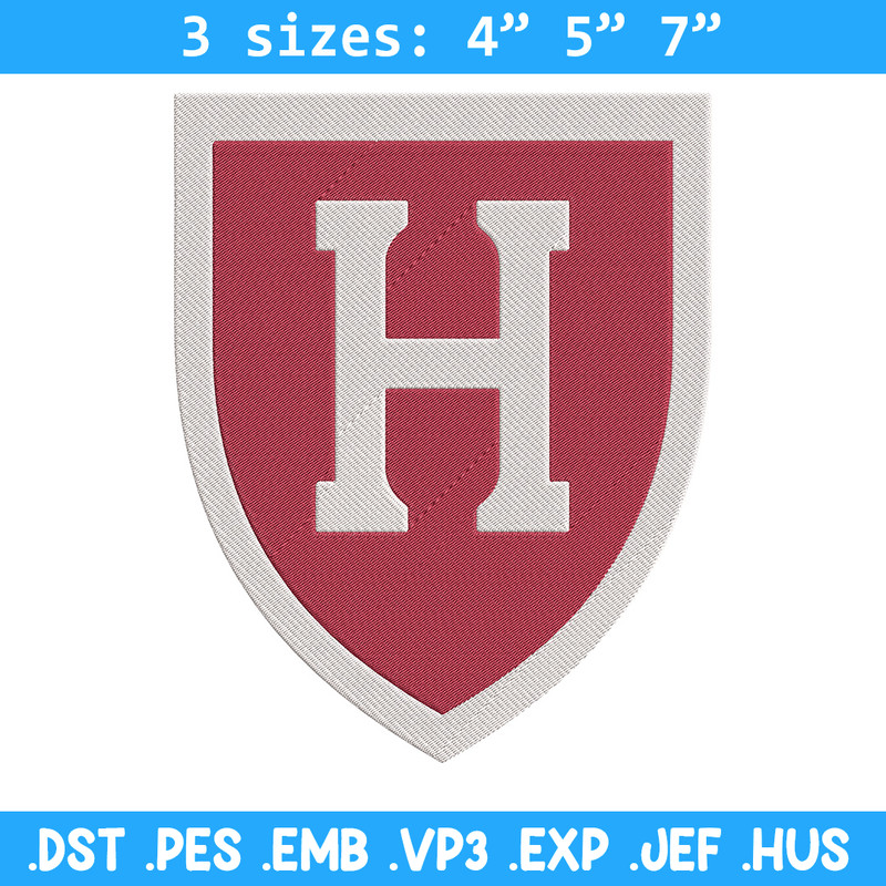 Harvard Crimson logo embroidery design, NCAA embroidery, Sport embroidery,logo sport embroidery, Embroidery design.jpg