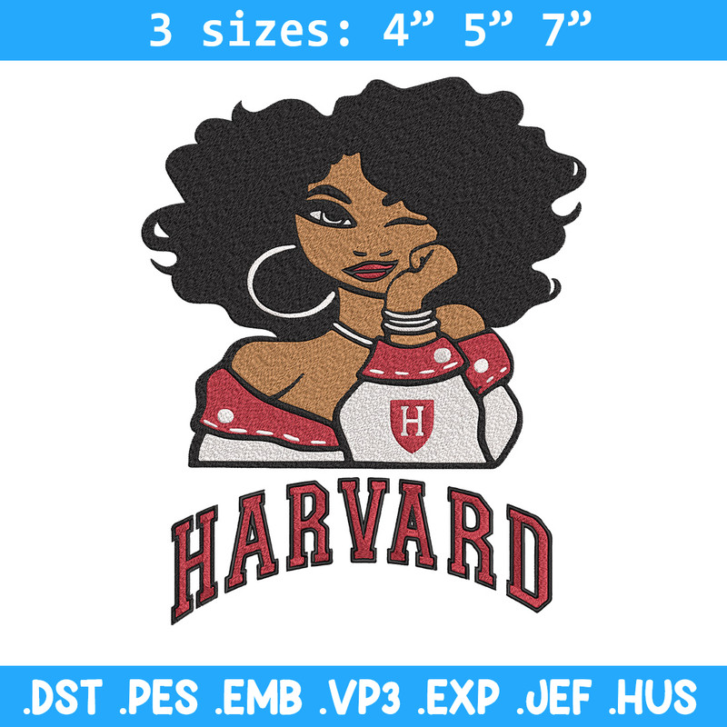 Harvard University girl embroidery design, NCAA embroidery, Embroidery design, Logo sport embroidery,Sport embroidery.jpg