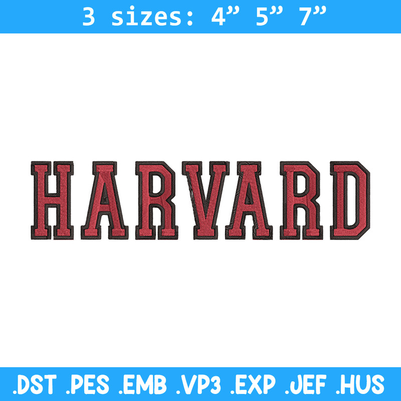 Harvard University logo embroidery design, Sport embroidery, logo sport embroidery, Embroidery design,NCAA embroidery.jpg