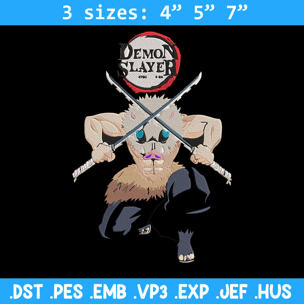 Hashibira Inosuke Embroidery Design, Demon slayer Embroidery, Embroidery File, Anime Embroidery,Digital download..jpg