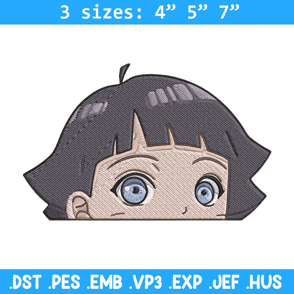 Himawari Peeker Embroidery Design, Naruto Embroidery, Embroidery File, Anime Embroidery, Anime shirt, Digital download.jpg