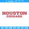 Houston Cougars logo embroidery design, NCAA embroidery, Embroidery design, Logo sport embroidery, Sport embroidery.jpg