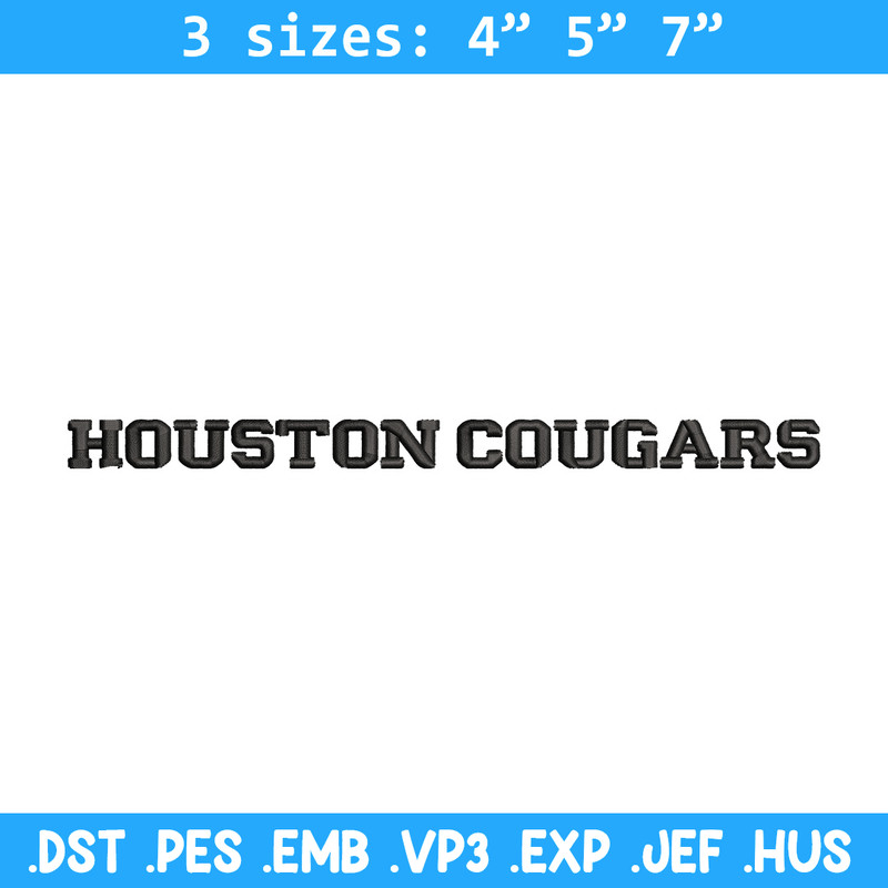 Houston Cougars logo embroidery design, NCAA embroidery, Sport embroidery,logo sport embroidery,Embroidery design.jpg