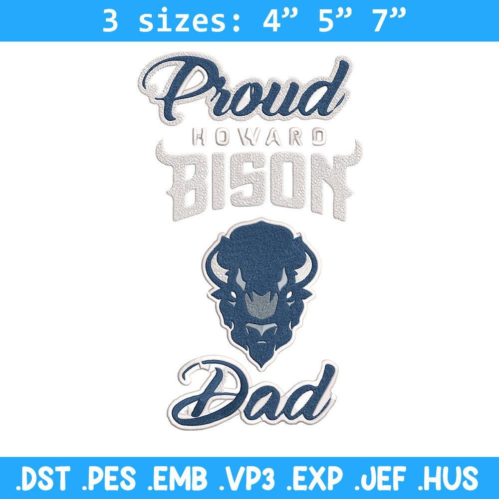 Howard Bison Logo embroidery design, Sport embroidery, logo sport embroidery, Embroidery design, NCAA embroidery.jpg