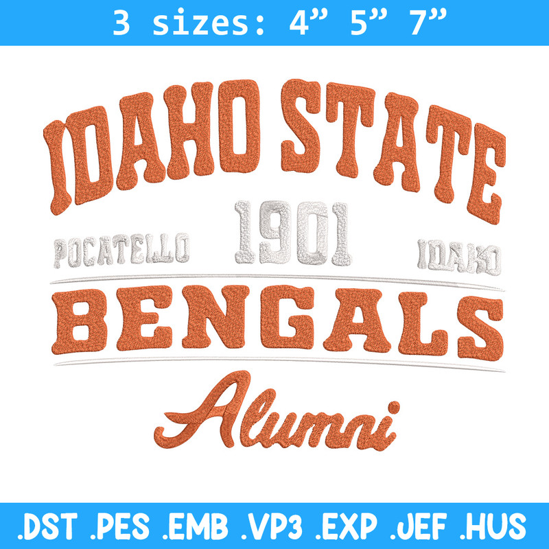 Idaho State poster embroidery design, NCAA embroidery, Embroidery design, Logo sport embroidery, Sport embroidery.jpg