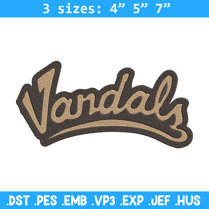 Idaho Vandals logo embroidery design, NCAA embroidery, Embroidery design, Logo sport embroidery, Sport embroidery.jpg