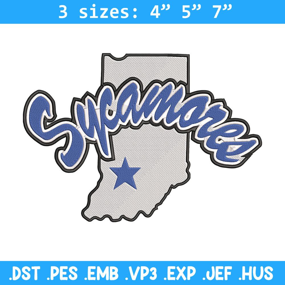 Indiana State logo embroidery design, NCAA embroidery, Sport embroidery,Logo sport embroidery,Embroidery design..jpg
