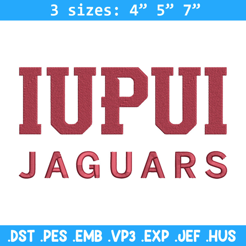 IUPUI Jaguars logo embroidery design, NCAA embroidery, Embroidery design,Logo sport embroidery,Sport embroidery.jpg