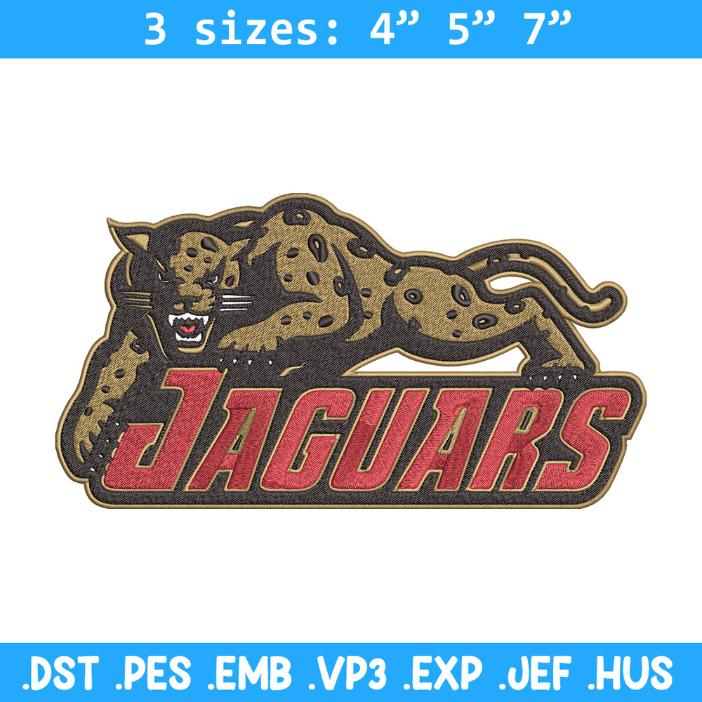 IUPUI Jaguars logo embroidery design, NCAA embroidery,Embroidery design,Logo sport embroidery,Sport embroidery..jpg