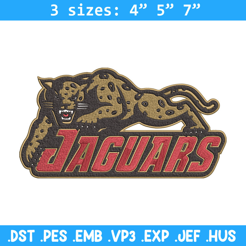 IUPUI Jaguars logo embroidery design, NCAA embroidery,Embroidery design,Logo sport embroidery,Sport embroidery..jpg