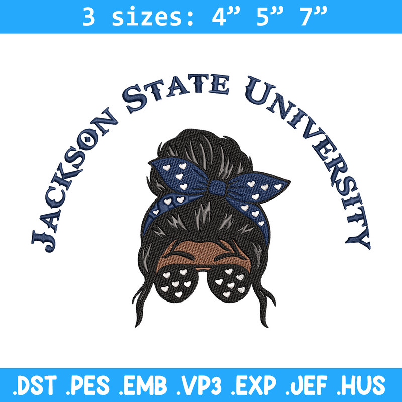 Jackson State girl embroidery design, NCAA embroidery, Embroidery design, Logo sport embroidery, Sport embroidery.jpg