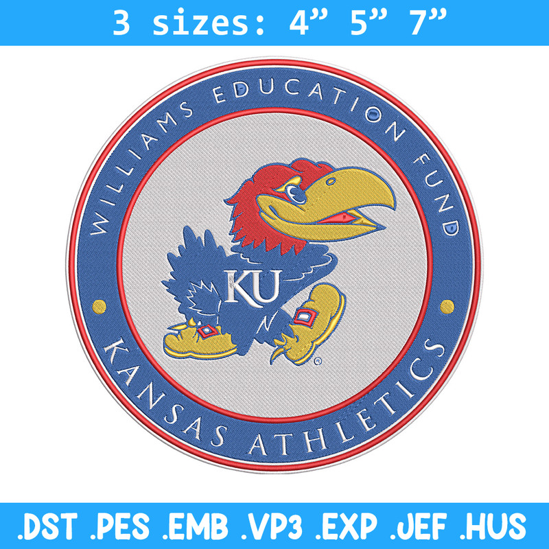Jayhawk Kansas logo embroidery design, NCAA embroidery,Sport embroidery,Logo sport embroidery,Embroidery design..jpg