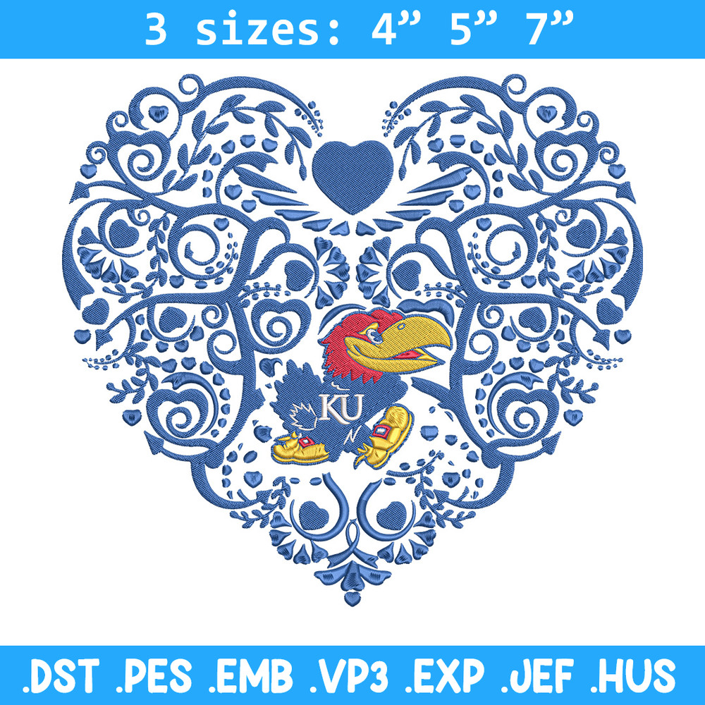 Kansas Jayhawks heart embroidery design, Sport embroidery, logo sport embroidery, Embroidery design,NCAA embroidery.jpg