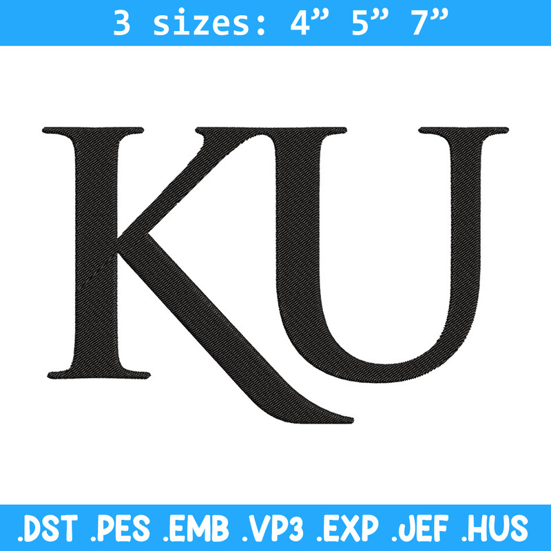 Kansas Jayhawks logo embroidery design, NCAA embroidery,Sport embroidery,Logo sport embroidery,Embroidery design.jpg