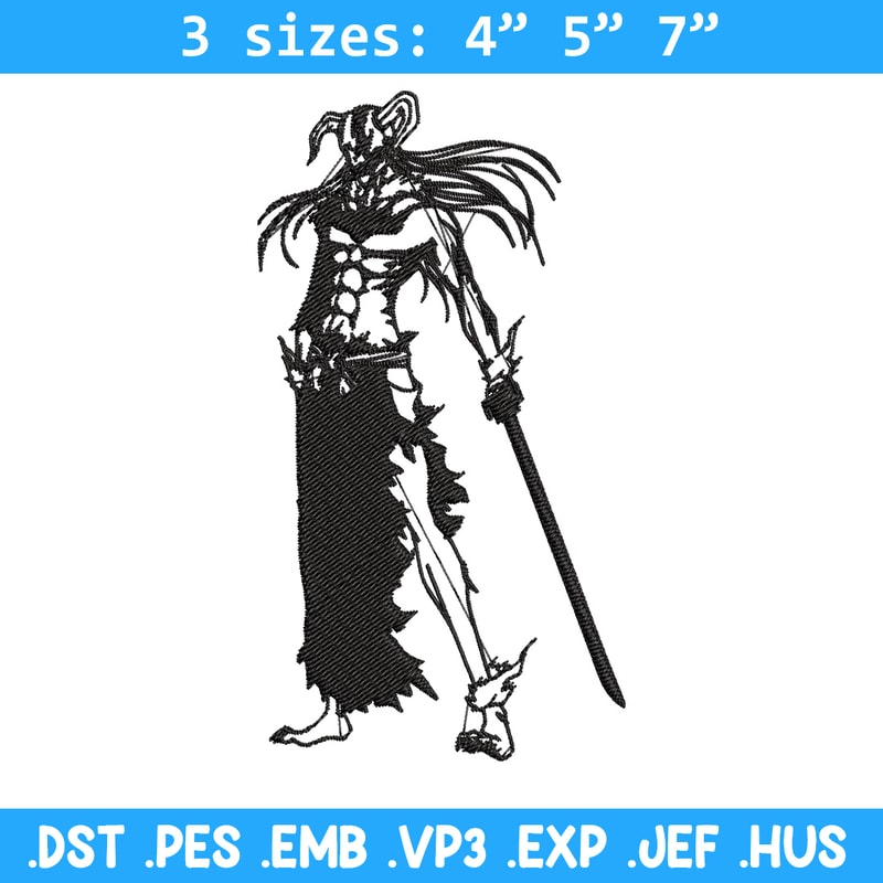 Kurosaki Ichigo Embroidery Design, Bleach Embroidery, Embroidery File, Anime Embroidery, Anime shirt, Digital download.jpg