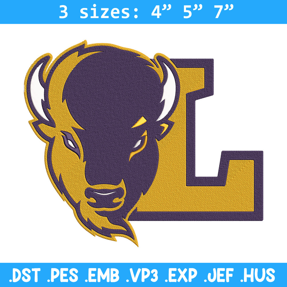 Lipscomb Bisons logo embroidery design,NCAA embroidery,Embroidery design, Logo sport embroidery, Sport embroidery.jpg