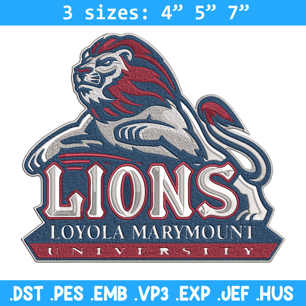 Loyola Marymount logo embroidery design, Sport embroidery, logo sport embroidery,Embroidery design, NCAA embroidery.jpg