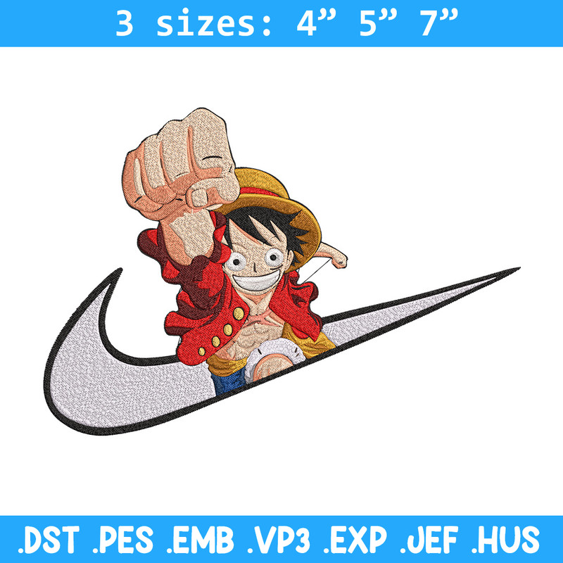 Luffy nike Embroidery Design, One piece Embroidery, Embroidery File, Nike Embroidery, Anime shirt, Digital download..jpg