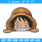 Luffy Peeker Embroidery Design, One piece Embroidery, Embroidery File, Anime Embroidery, Anime shirt, Digital download.jpg
