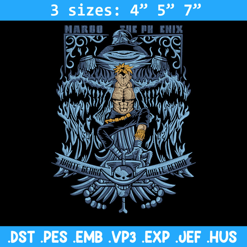Marco poster Embroidery Design,One piece Embroidery, Embroidery File, Anime Embroidery, Anime shirt, Digital download.jpg