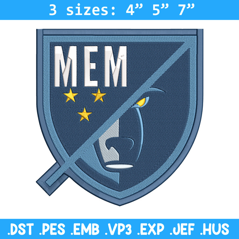 Memphis Grizzlies design embroidery design, NBA embroidery, Sport embroidery, Embroidery design, Logo sport embroidery.jpg