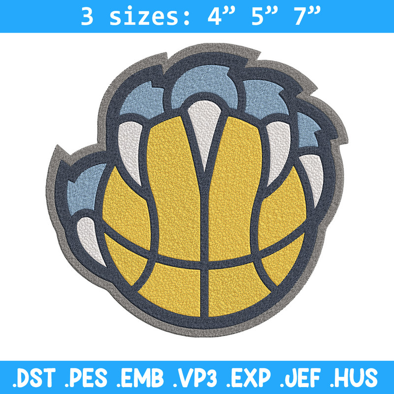 Memphis Grizzlies logo embroidery design, NBA embroidery, Sport embroidery,Embroidery design,Logo sport embroidery..jpg
