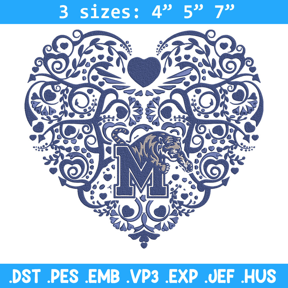 Memphis Tigers heart embroidery design, Sport embroidery, logo sport embroidery, Embroidery design,NCAA embroidery.jpg
