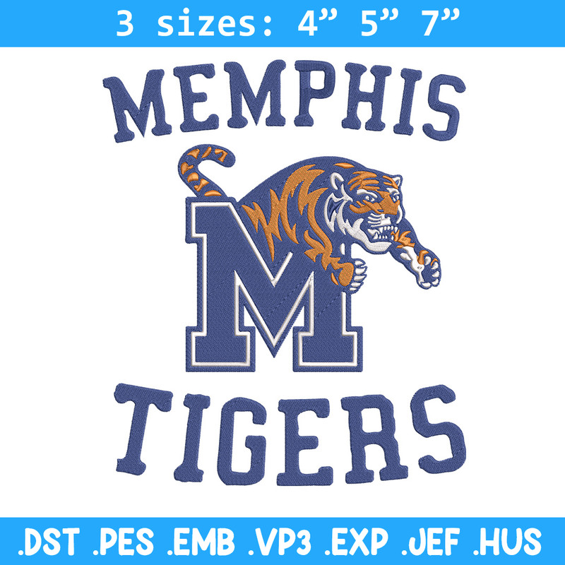 Memphis Tigers logo embroidery design,NCAA embroidery, Sport embroidery,logo sport embroidery,Embroidery design.jpg