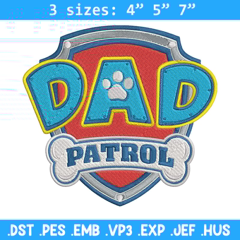 Paw Patrol logo Embroidery Design, Paw Patrol Embroidery, Embroidery File,Anime Embroidery, Anime shirt,Digital download.jpg