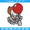 Pennywise with balloon Embroidery design, Halloween Embroidery, Embroidery File, halloween design, Digital download..jpg
