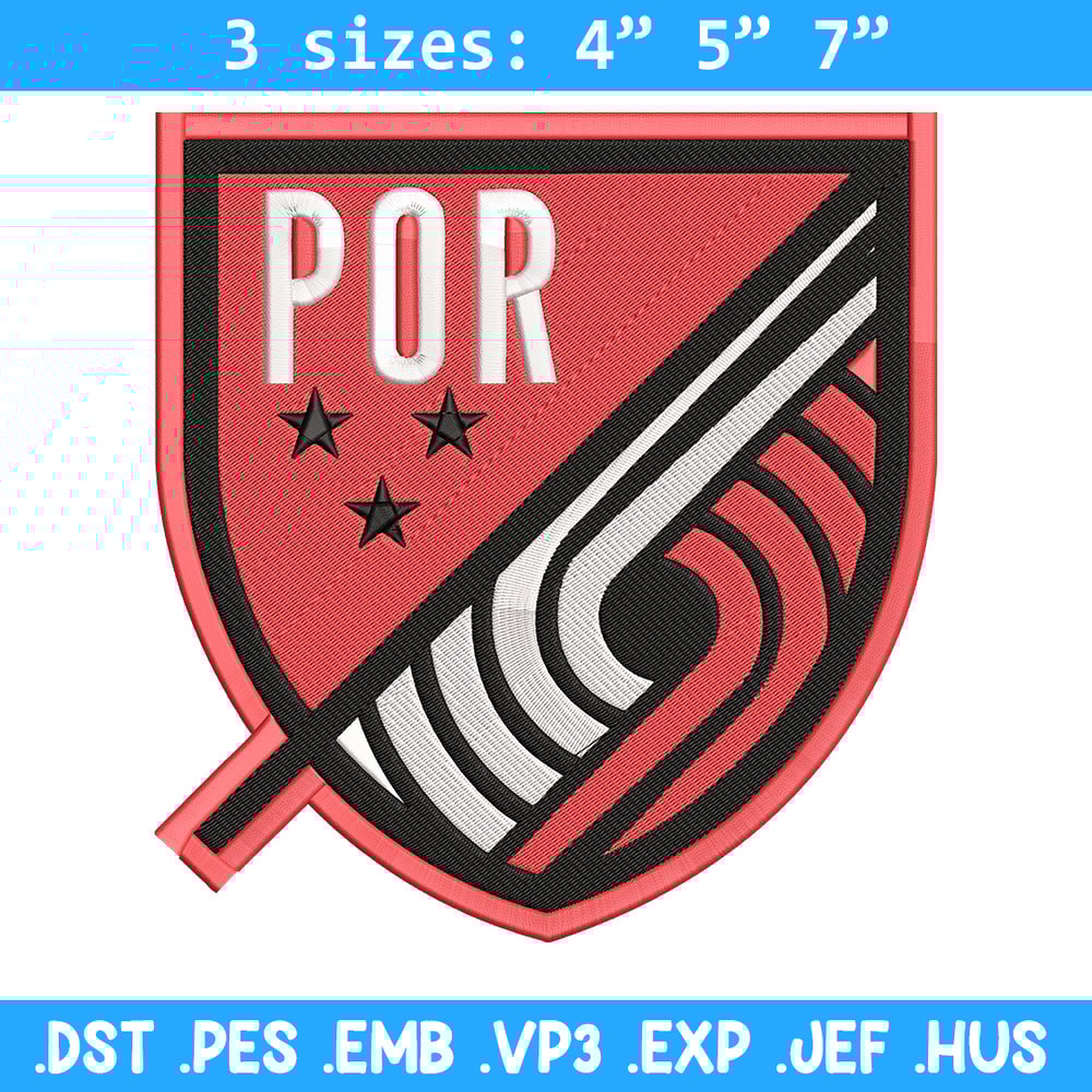 Portland Trail Blazers logo embroidery design, NBA embroidery,Sport embroidery, Embroidery design,Logo sport embroidery..jpg