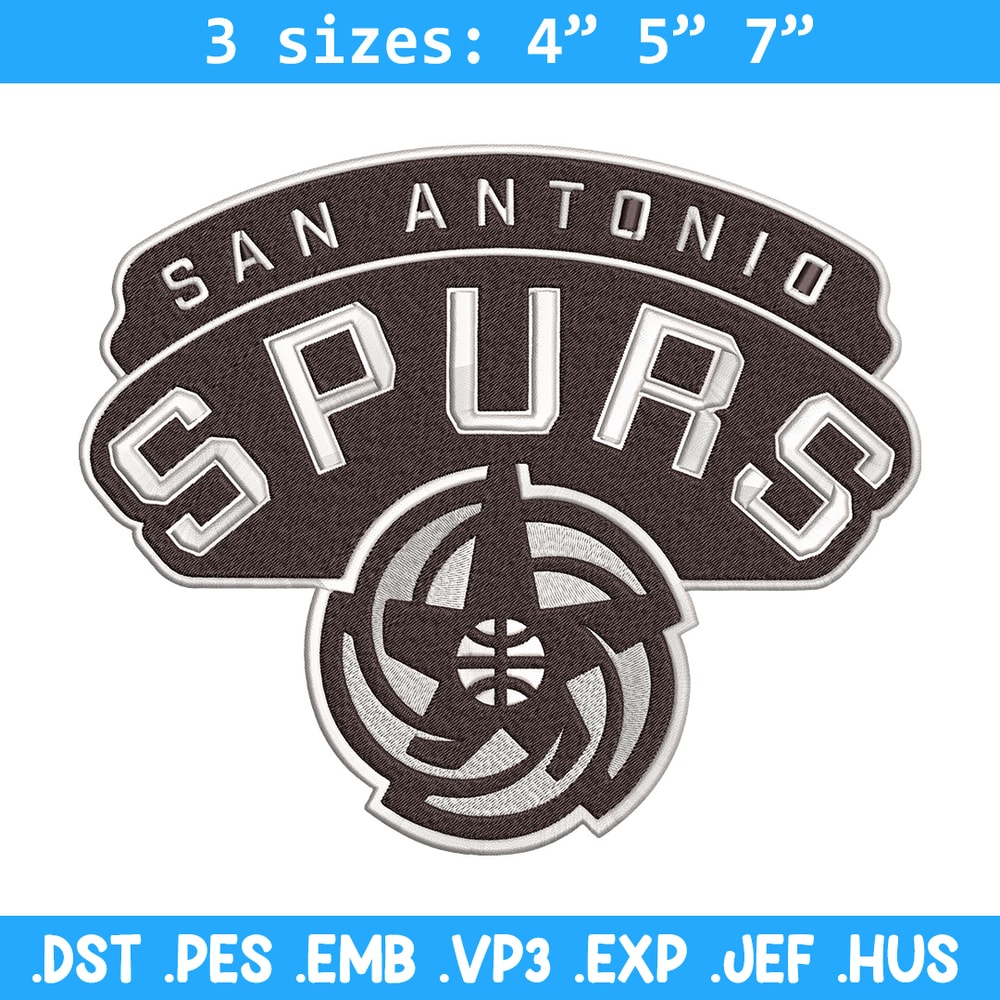 San Antonio Spurs logo embroidery design, NBA embroidery, Embroidery design, Logo sport embroidery, Sport embroidery.jpg