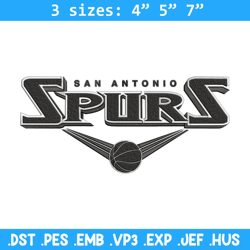 San Antonio Spurs logo embroidery design, NBA embroidery,Embroidery design, Logo sport embroidery, Sport embroidery.jpg