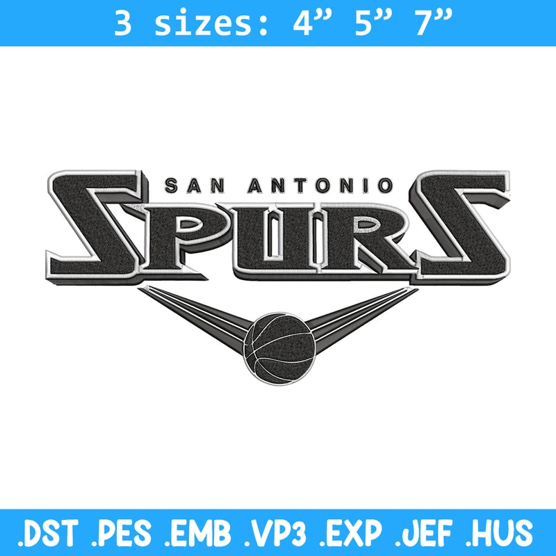 San Antonio Spurs logo embroidery design, NBA embroidery,Embroidery design, Logo sport embroidery, Sport embroidery.jpg