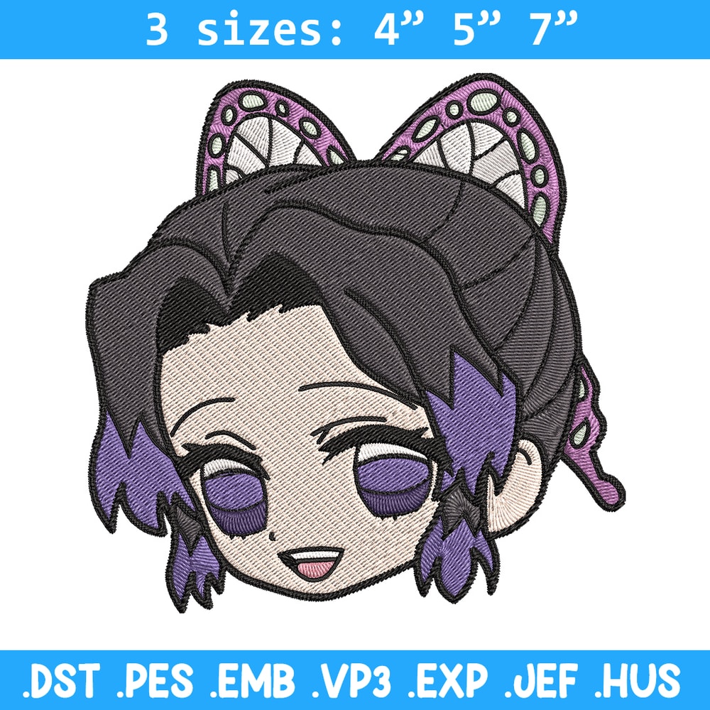 Shinobu sticker Embroidery Design, Demon slayer Embroidery, Embroidery File, Anime Embroidery, Digital download.jpg