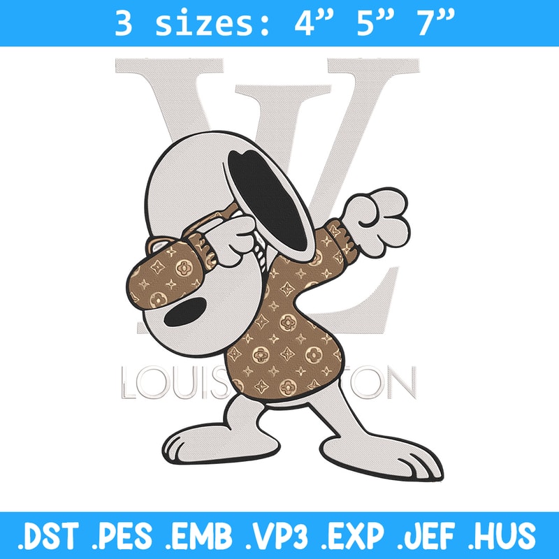 Snoopy x LV Embroidery Design, Peanuts Embroidery, Embroidery File, LV Embroidery, Anime shirt, Digital download.jpg