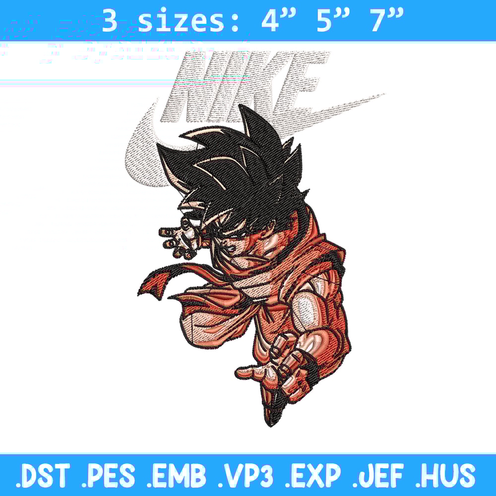 Son Goku Nike Embroidery design, Dragon ball Embroidery, Nike design, anime shirt, Embroidery file, Instant download.jpg